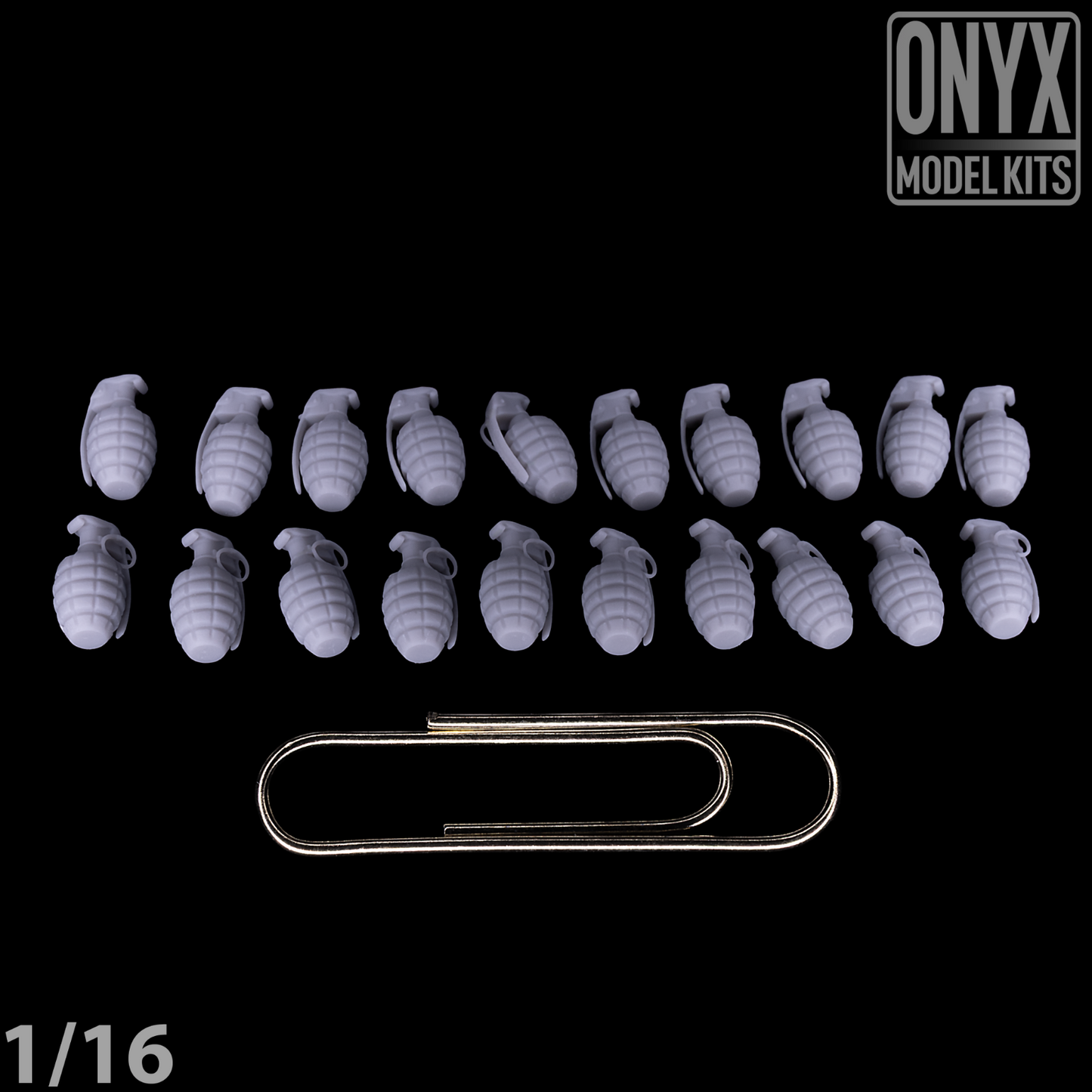 ONYX MODEL KITS | 1:16 | 1/16 | US Mk2 Pineapple Grenade (x20) | WW2 | WWII |