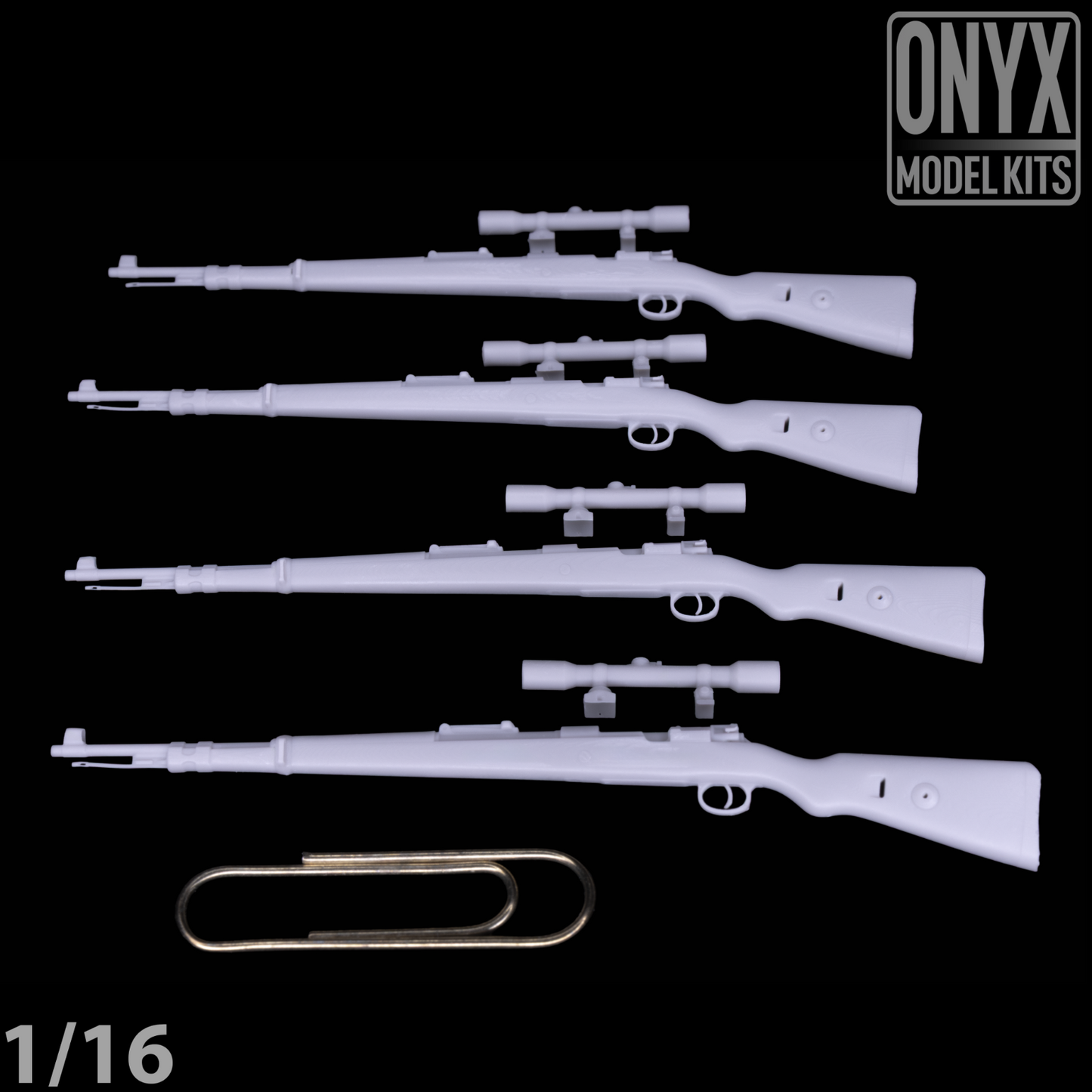 ONYX MODEL KITS | 1:16 | 1/16 | Kar98k (x4) Scope (x4) | WW2 | WWII |