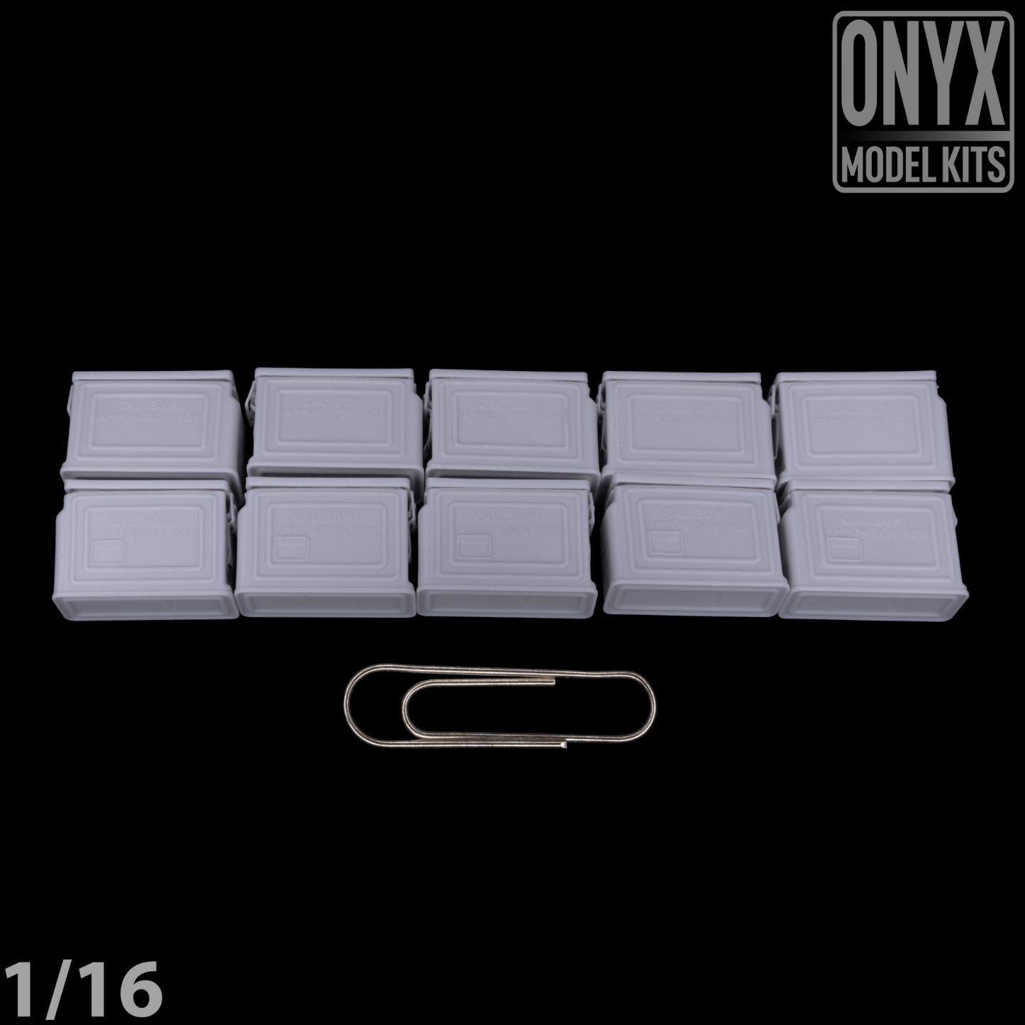 ONYX MODEL KITS | 1:16 | 1/16 | US .30cal Ammo Boxes (x10) | WW2 | WWII |