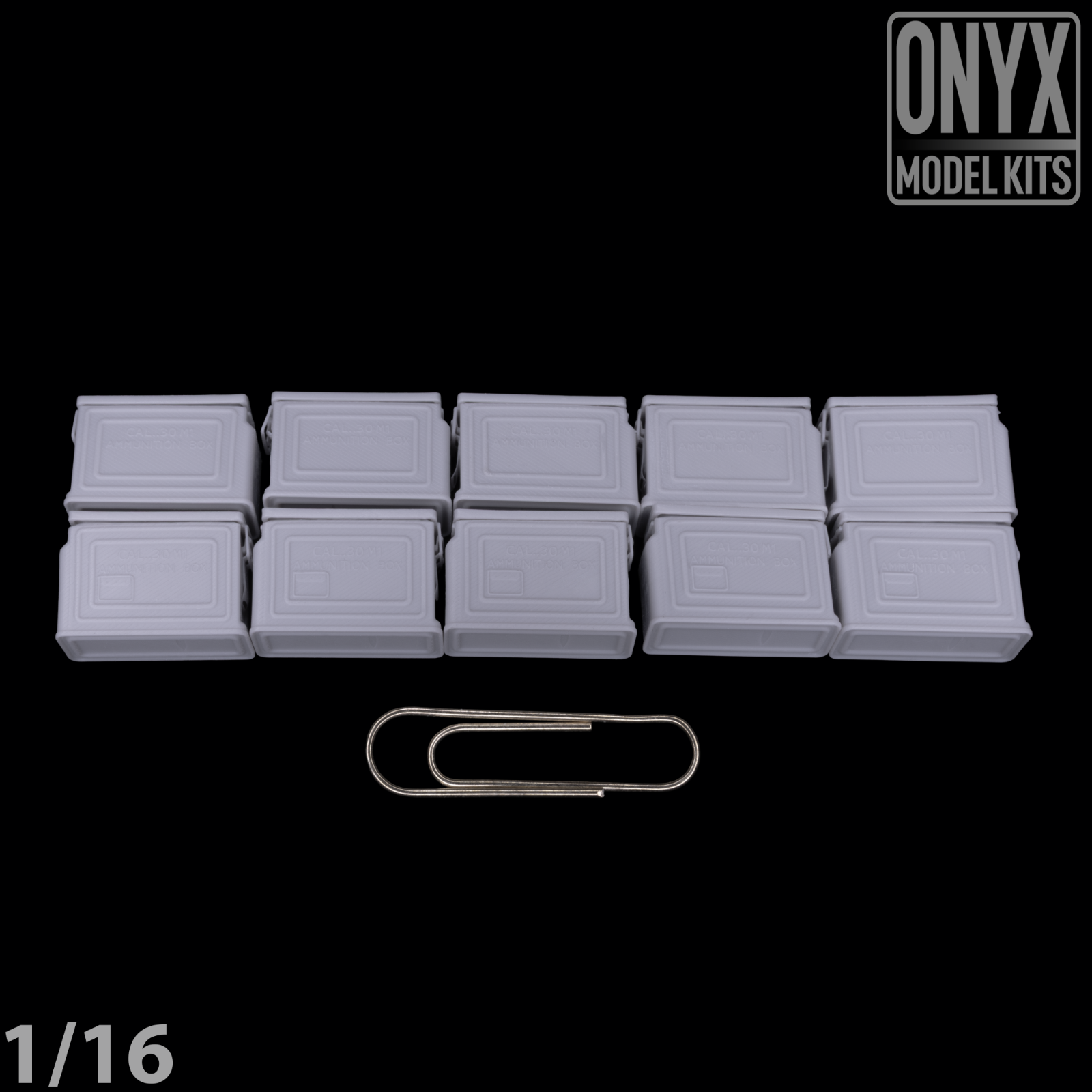 ONYX MODEL KITS | 1:16 | 1/16 | US .30cal Ammo Boxes (x10) | WW2 | WWII |
