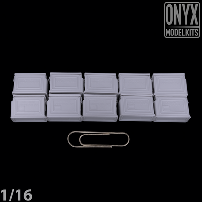 ONYX MODEL KITS | 1:16 | 1/16 | US .30cal Ammo Boxes (x10) | WW2 | WWII |