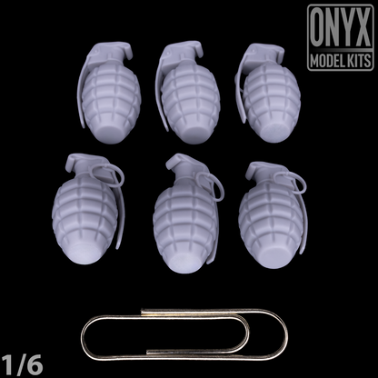 ONYX MODEL KITS | 1:6 | 1/6 | Mk 2 Pineapple Grenades (x6) | WW2 | WWII |