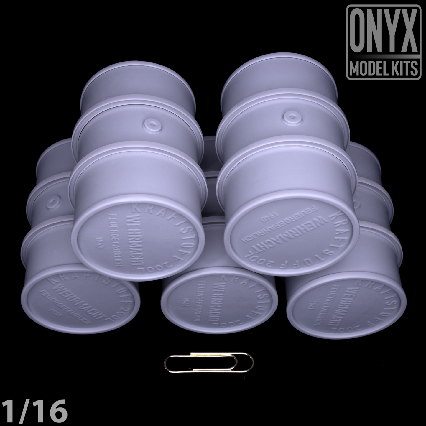 ONYX MODEL KITS | 1:16 | 1/16 | German Oil Drums Fuel Barrel (x5) | WW2 | WWII |