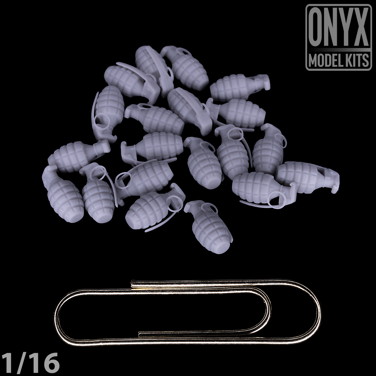 ONYX MODEL KITS | 1:16 | 1/16 | US Mk2 Pineapple Grenade (x20) | WW2 | WWII |
