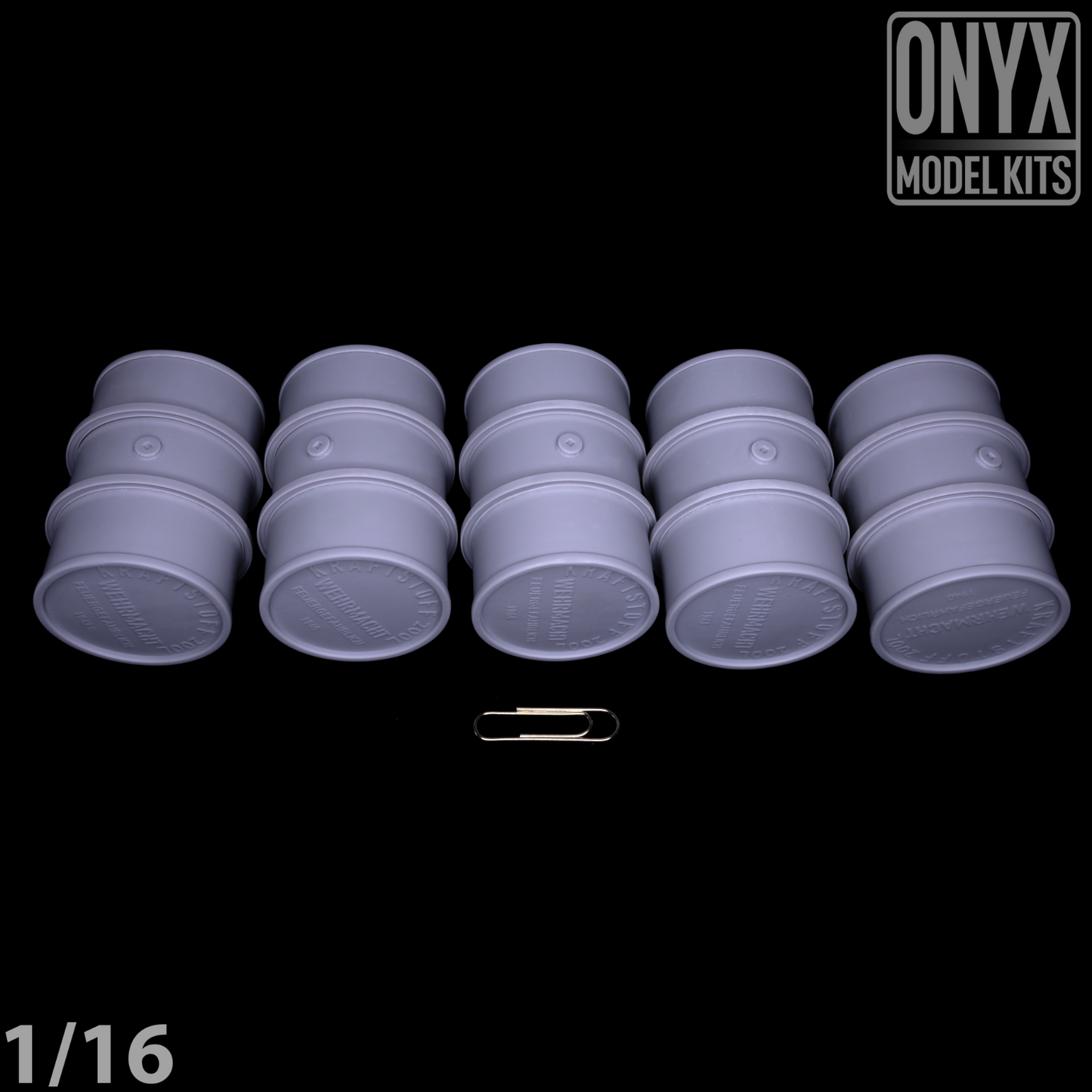 ONYX MODEL KITS | 1:16 | 1/16 | German Oil Drums Fuel Barrel (x5) | WW2 | WWII |