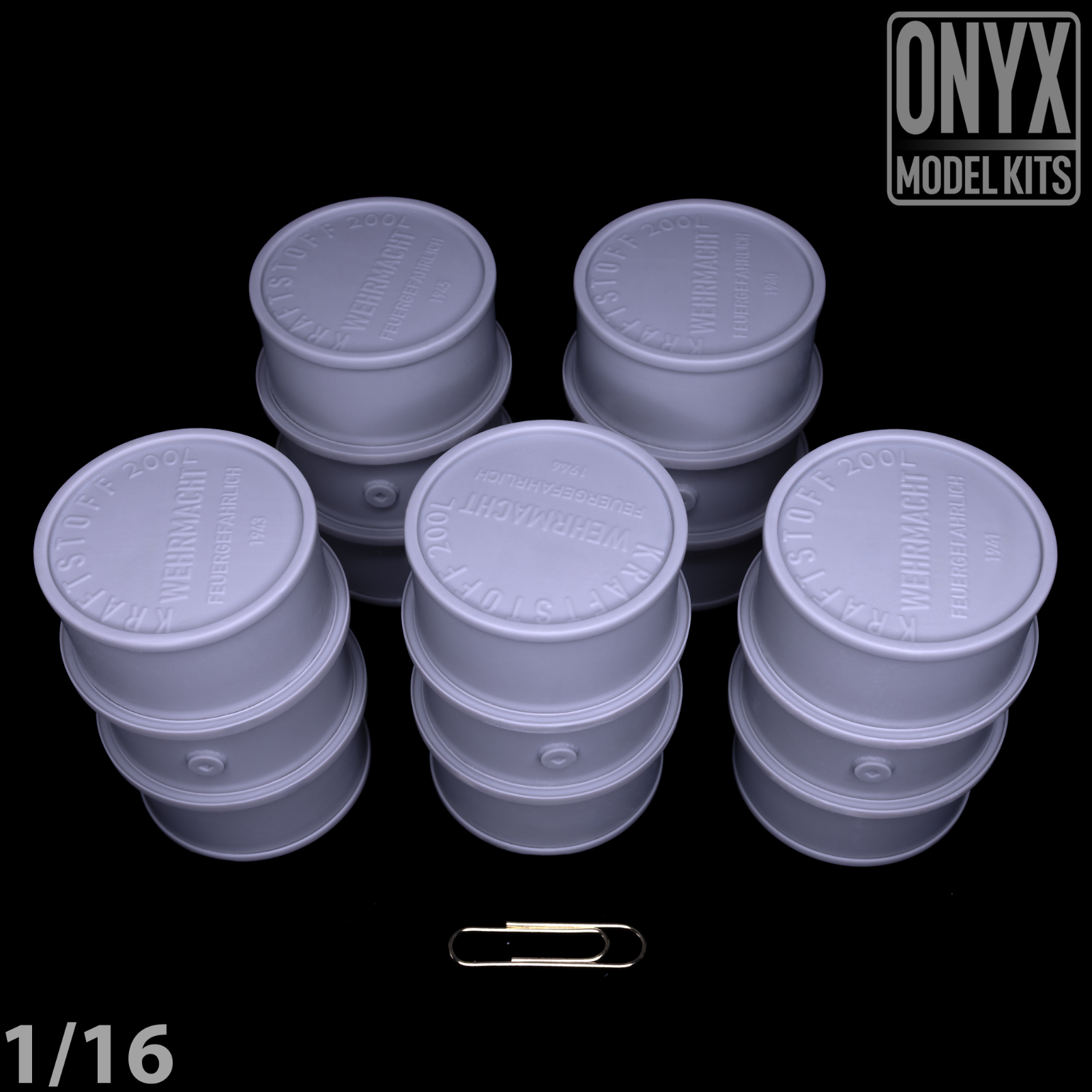 ONYX MODEL KITS | 1:16 | 1/16 | German Oil Drums Fuel Barrel (x5) | WW2 | WWII |