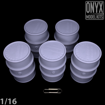 ONYX MODEL KITS | 1:16 | 1/16 | German Oil Drums Fuel Barrel (x5) | WW2 | WWII |