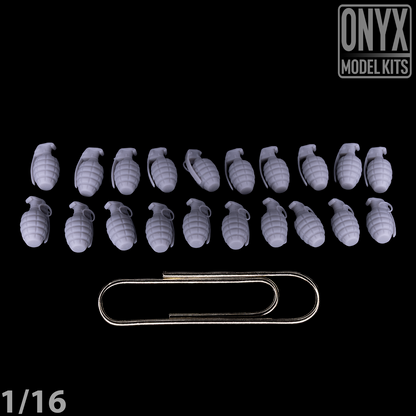 ONYX MODEL KITS | 1:16 | 1/16 | US Mk2 Pineapple Grenade (x20) | WW2 | WWII |