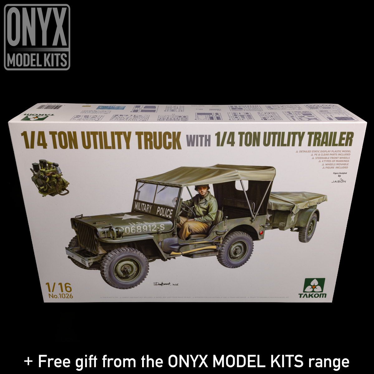 1/16 -  1/4 Ton Utility Truck With Trailer | Willys MB